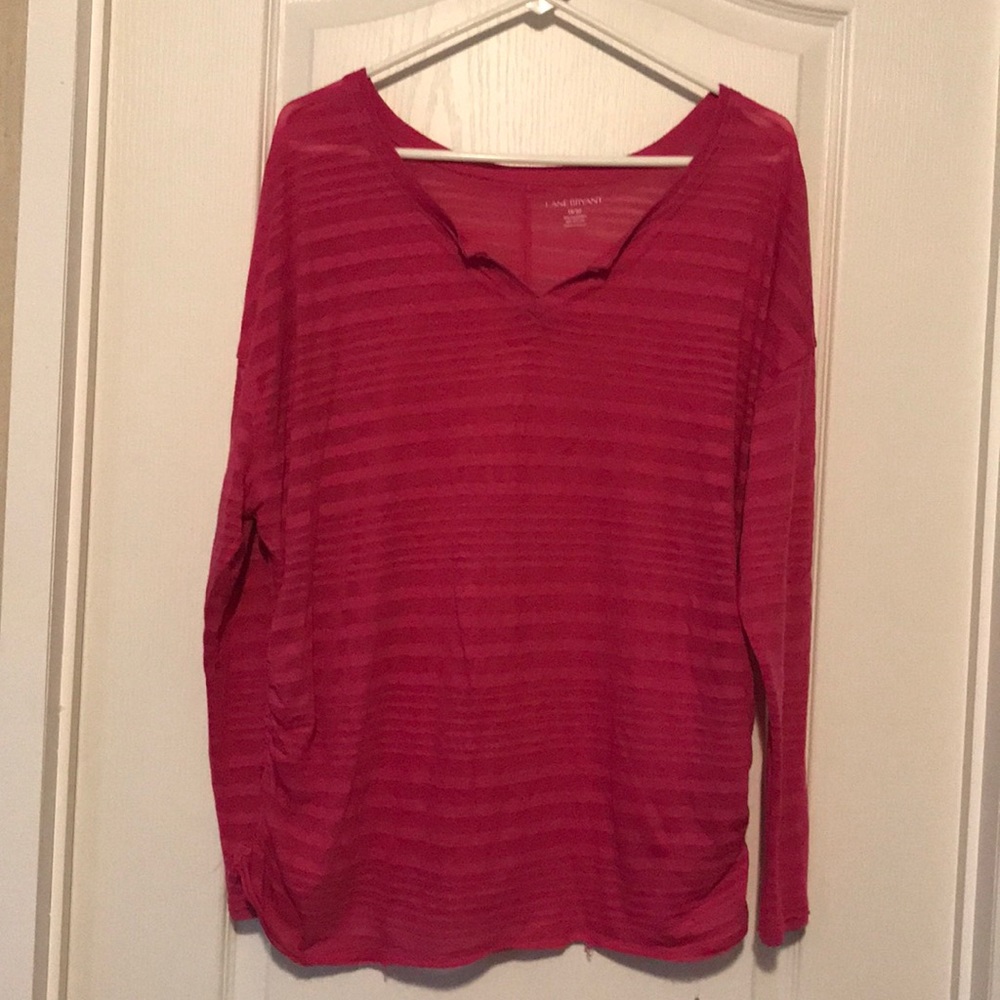 Lane Bryant Pink Sheer Tee